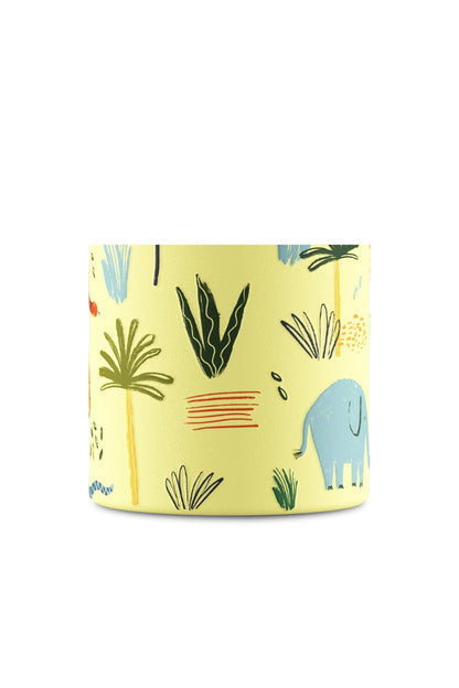 Kids Bottle Jungle Friends Pipetli Paslanmaz Çelik Çocuk Su Matarası 500 ml