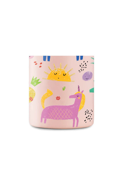 Kids Bottle Magic Friends Pipetli Paslanmaz Çelik Çocuk Su Matarası 500 ml