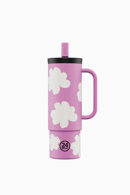 Straw Cup Daydreaming Pink Pipetli Paslanmaz Çelik Termos 800 ml
