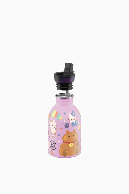Kids Bottle Meow Friends Paslanmaz Çelik Çocuk Su Matarası 250 ml