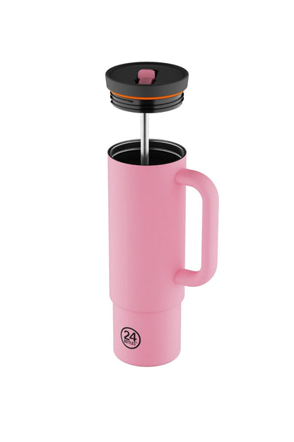 Straw Cup Flamingo Pipetli Paslanmaz Çelik Termos 800 ml