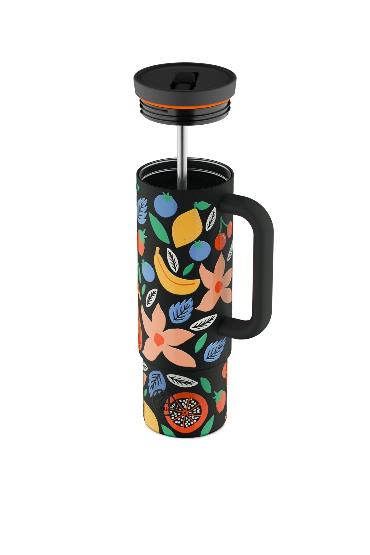 Straw Cup Tropical Noir Pipetli Paslanmaz Çelik Termos 800 ml