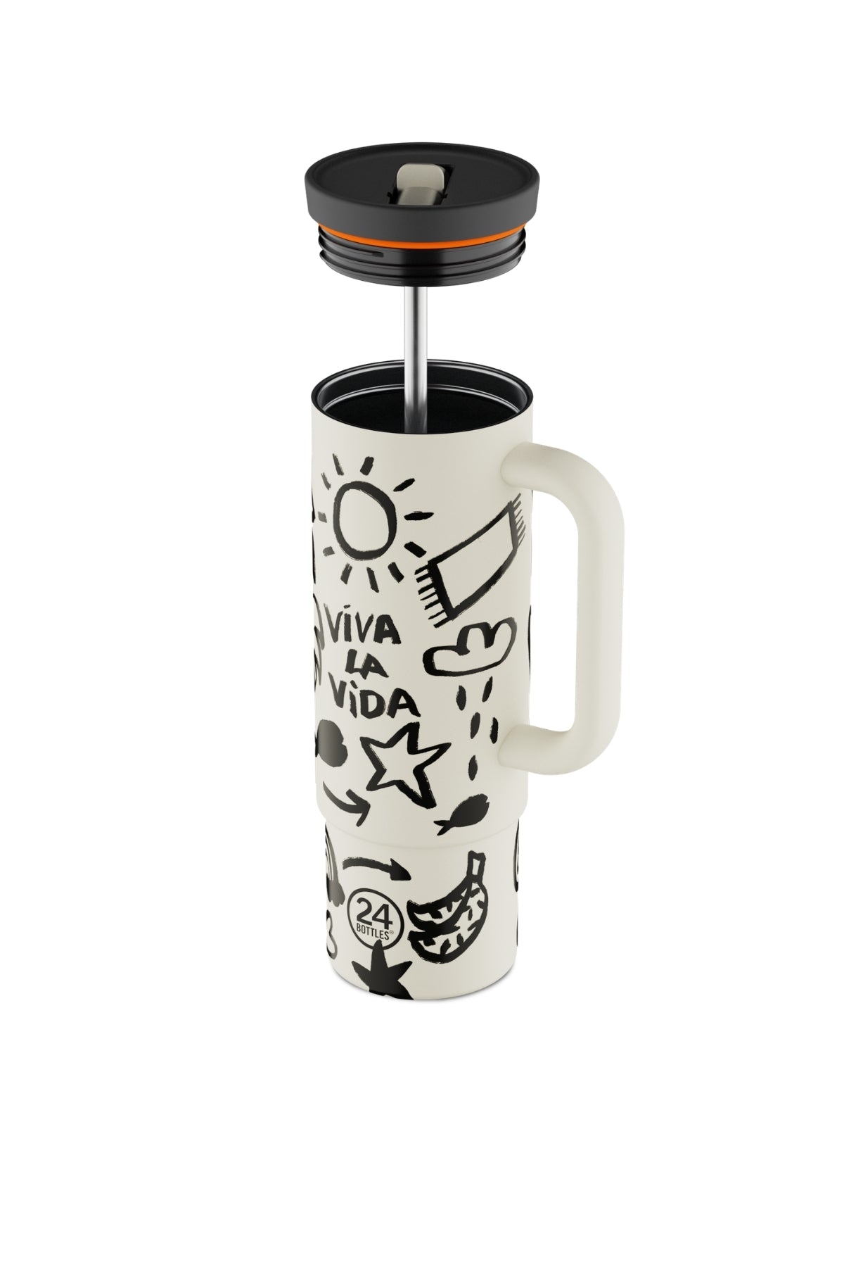 Straw Cup Viva la Vida Pipetli Paslanmaz Çelik Termos 800 ml