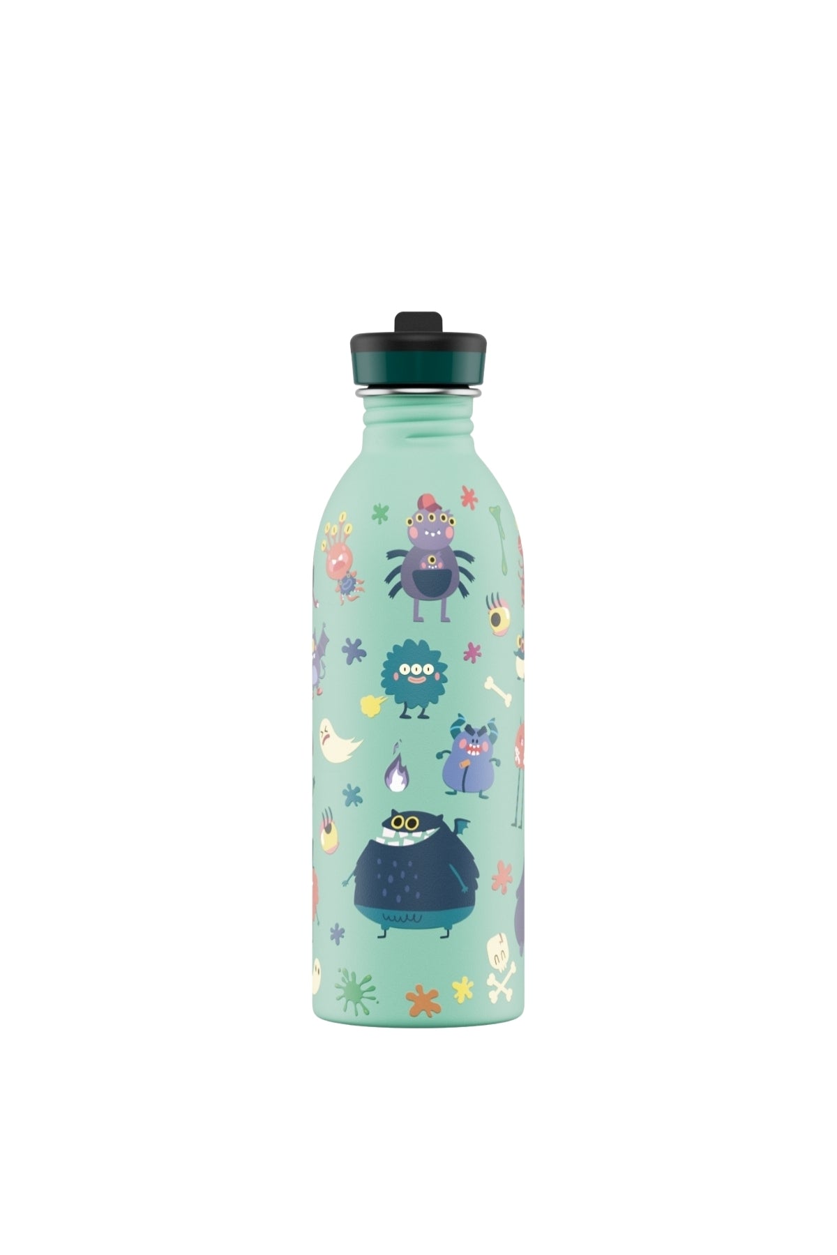 Kids Bottle Spooky Friends Pipetli Paslanmaz Çelik Çocuk Su Matarası 500 ml