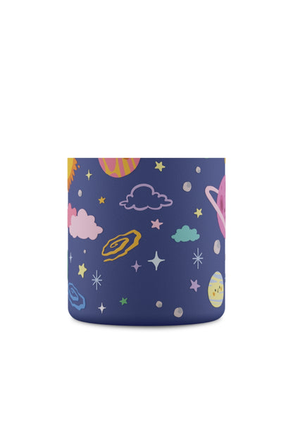 Kids Bottle Space Friends Pipetli Paslanmaz Çelik Çocuk Su Matarası 500 ml