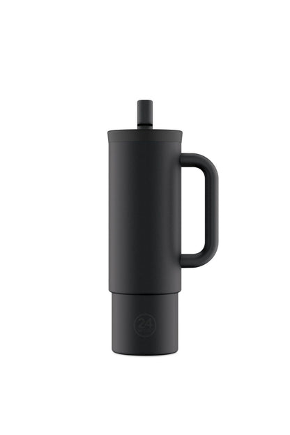 Straw Cup Tuxedo Black Pipetli Paslanmaz Çelik Termos 800 ml