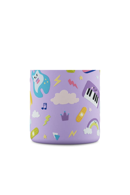 Kids Bottle Music Friends Pipetli Paslanmaz Çelik Çocuk Su Matarası 500 ml