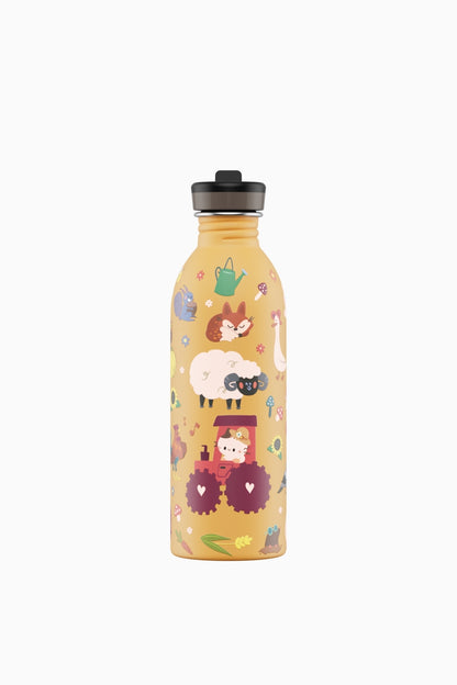 Kids Bottle Farm Friends Paslanmaz Çelik Çocuk Su Matarası 500 ml