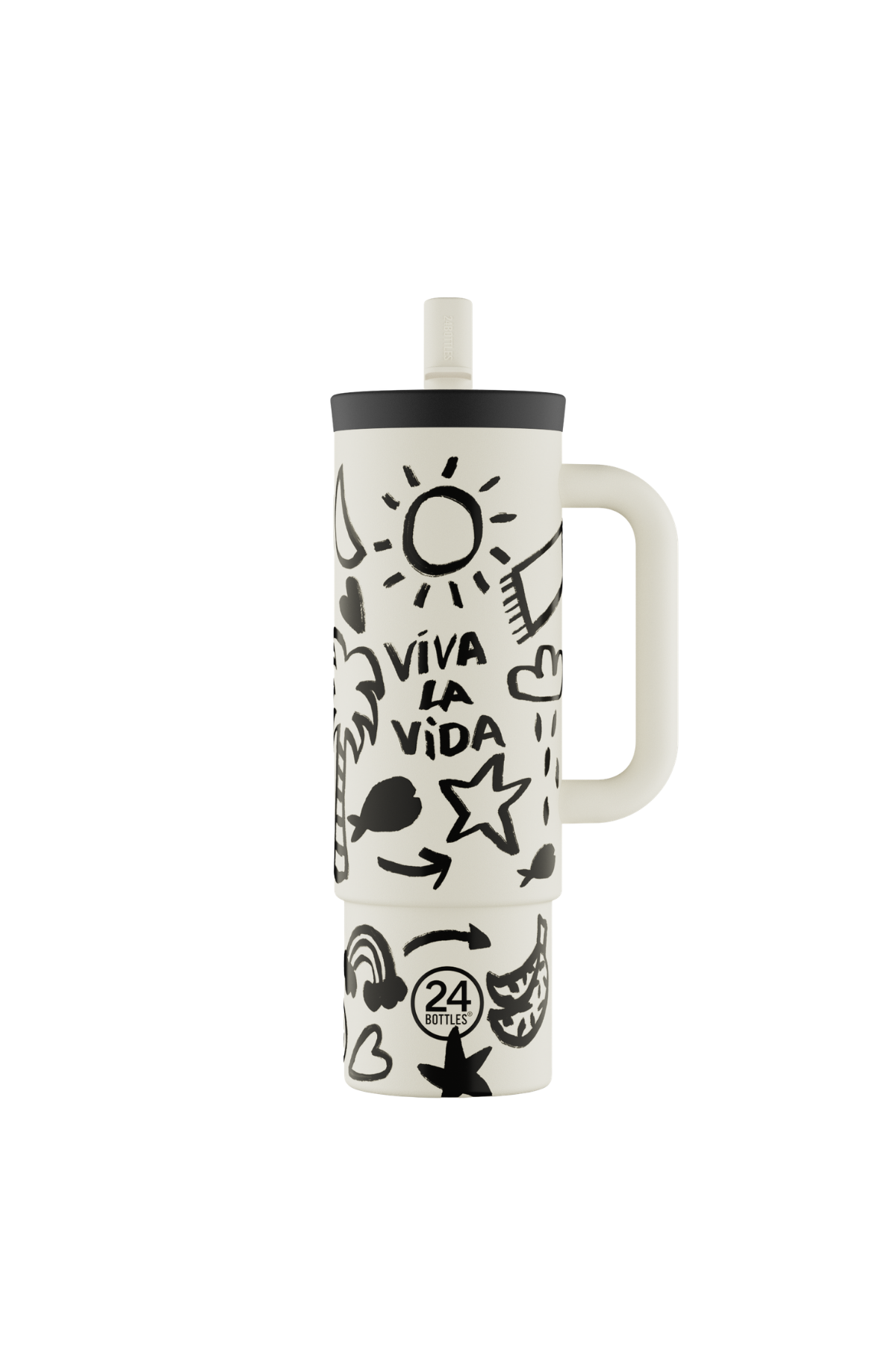 Straw Cup Viva la Vida Pipetli Paslanmaz Çelik Termos 800 ml