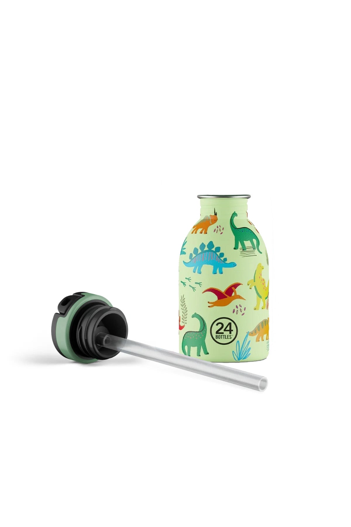 Kids Bottle Jurassic Friends Pipetli Paslanmaz Çelik Çocuk Su Matarası 250 ml
