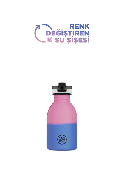 Kids Bottle Reactive Pembe/Mavi Paslanmaz Çelik Çocuk Su Matarası 250 ml
