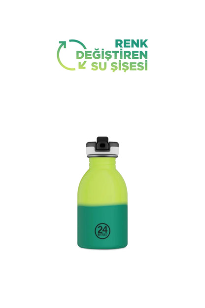 Kids Bottle Reactive Sarı/Yeşil Paslanmaz Çelik Çocuk Su Matarası 250 ml